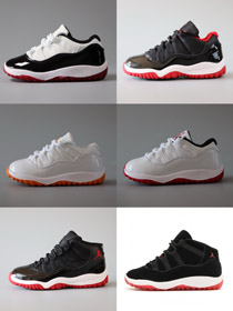 Jordan Air Jordan 11 Rétro bas brillant agrumes bas-haut enfants chaussure de basket-4133  