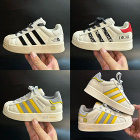 Adidas originaux SUPERSTAR coquille orteil bas-top chaussures de sport pour enfants-4143  