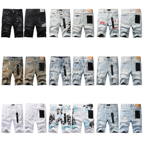 Violet Brand new jeans shorts élastique déchiré patch slim fit casual shorts-4255  