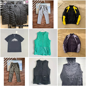 Nike couleur solide cou rond fermeture éclaire sans manches gilet/T-shirt/costume-4336  