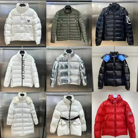 Moncler couleur solide imperméable chaud mi-longueur courte veste à capuchon-4353  