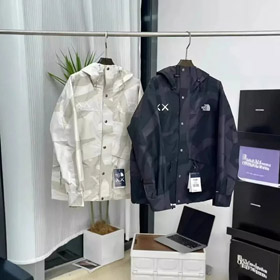 THE NORTH FACE x KAWS joint brodé veste chaude à capuchon-4371  