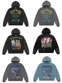 SAINT Mxxxxxx Imprimer Blouse à capuche lourde-4431  