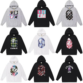 Bape imprimé coton à capuche sweatshirt veste camouflage-4483  