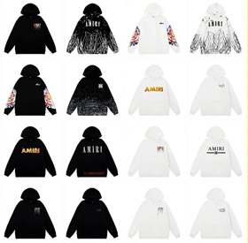 AMIRI encre-éclaboussée peinture étoilé ciel fissure unicorne bras sweatshirt-4494  