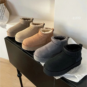 UGG simple mode léger caoutchouc semelle bottes de coton-4499  