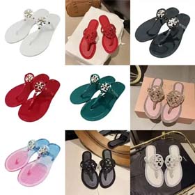 Tory Bury Nouveau diamant bas plat des femmes pantoufles ins à la mode plage thong orteil rivet stra  
