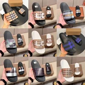 Burberry Cressita tongs hommes décontractés respirant mode talon plat sandales antidérapantes-2337  