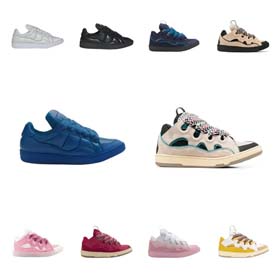 Lanvin épissage Curb hommes et femmes couple bas épais lace-up sport décontracté chaussures de skate  