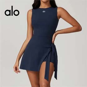 ALO One-piece yoga costume professionnel sport fitness costume jupe de tennis robe féminine Pilates-  