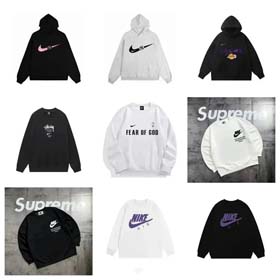 Nike crainte de Dieu suprême coton manches longues crewneck hoodie-2653  