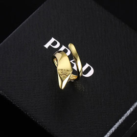 Prada Lettering serpent forme ouverte anneau-2736  