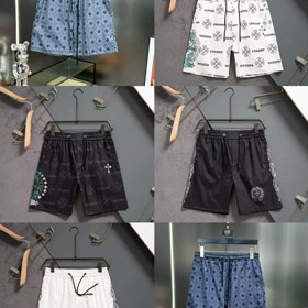 Chrome Hearts Horseshoe Loop Shorts Pantalon droit mince-2886  
