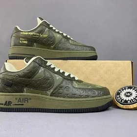 Nike Air Force 1 Low LOUIS VUITTON Chaussures de sport en cuir à dentelle-2917  