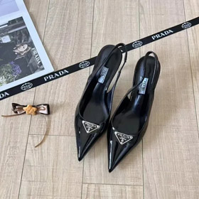 PRADA cuir vernis pointed bouteille à orteil stiletto talons hauts-2961  