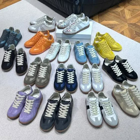 Maison Margiela en cuir de veau Réplique Rétro bas-top Sneakers-2962  