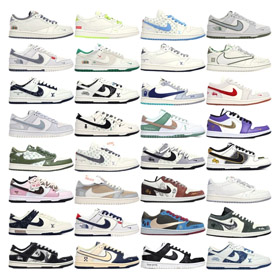 Nike Dunk collaboration antidérapant à l'usure chaussures de sport low-top-2974  
