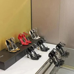 SAINT LAURENT LV Opyum en cuir vernis boucle en forme de talons hauts-2999  